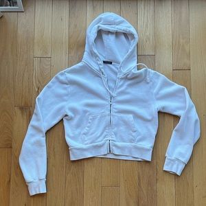 Brandy Melville cropped sweater zip up